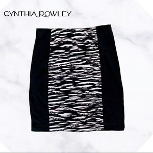 CYNTHIA ROWLEY Stretch Midi Skirt SZ L